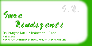 imre mindszenti business card